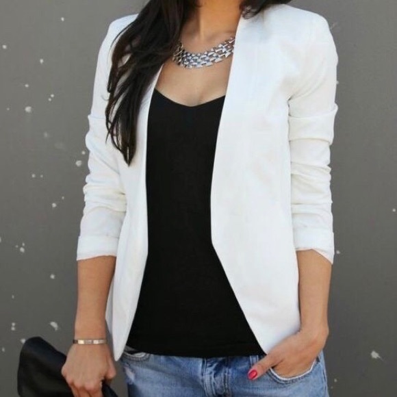 Worthington Jackets & Blazers - White open blazer